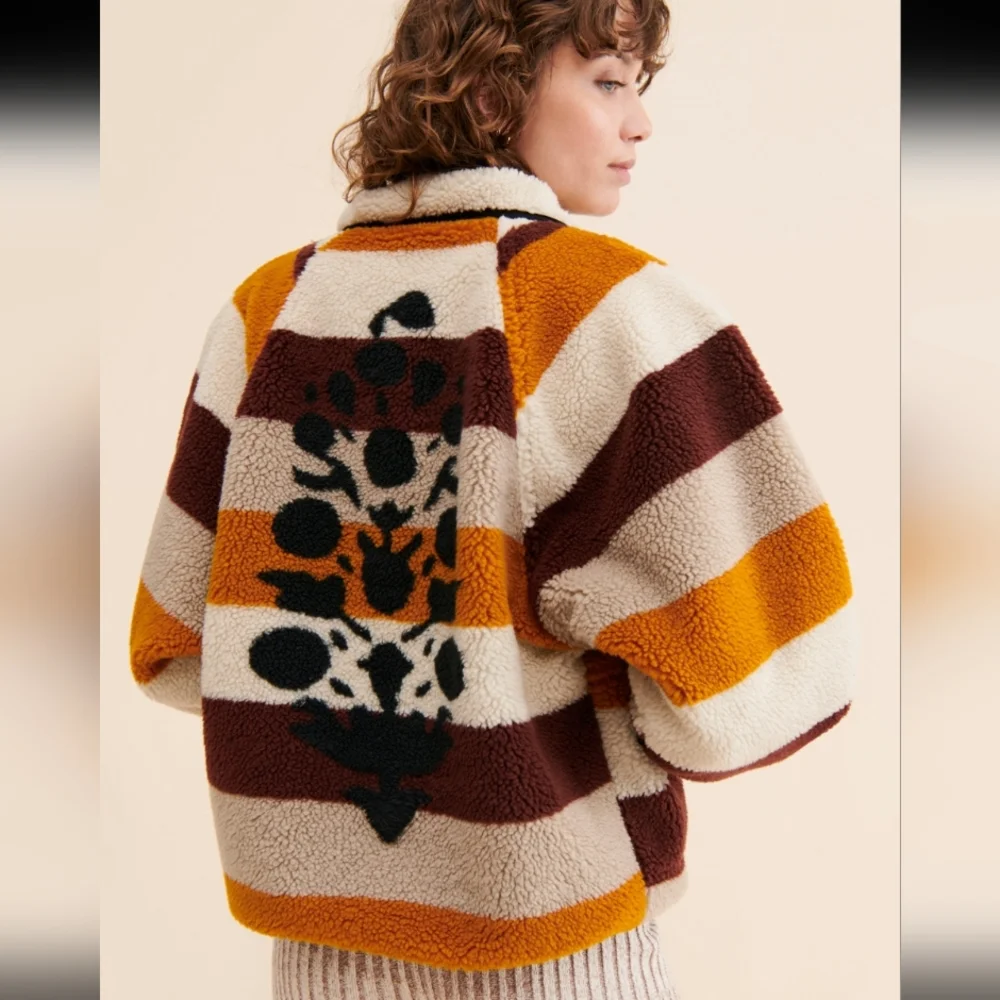 FP Movement By Free People Hit The Slopes Printed Fleece Jacket Size XS - Picture 2 of 8